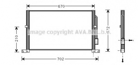 Радіатор кондиціонера AVA COOLING FD 5302 (фото 1)