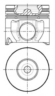 Поршень в комплекте на 1 цилиндр, 2-й ремонт (+0,50) NURAL 87-148107-00 (фото 1)