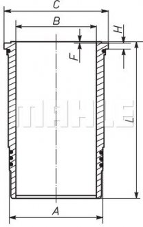 Гільза циліндра двигуна MAHLE 002 WV 04 00 (фото 1)