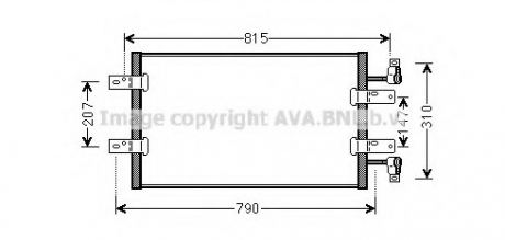 Радиатор кондиционера NISSAN;OPEL;RENAULT AVA COOLING RTA5451 (фото 1)