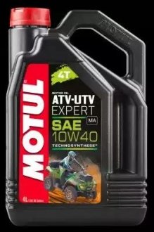 Олива для 4-тактних двигунів ATV UTV EXPERT 10W40 4L MOTUL 105939 (фото 1)