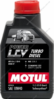Масло моторное Power LCV Turbo Diesel 10W-40 (1 л) MOTUL 106135 (фото 1)