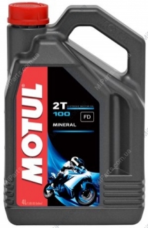 Масло для 2-х тактных двигателей минеральное 837541/100 2T (4L)/ MOTUL 104025 (фото 1)