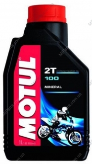 Масло для 2-х тактных двигателей минеральное 837511/100 2T (1L)/ MOTUL 104024 (фото 1)