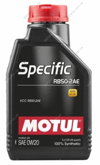 Масло моторное 100% синтетическое д/авто 867411/SPECIFIC RBS0-2AE SAE 0W20 (1L)/ MOTUL 106044 (фото 1)