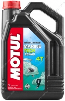 Масло для 4-х тактных двигателей Technosynthese д/лод.мотор 853151/MARINE TECH 4T SAE 25W40 (5L)/ MOTUL 107716 (фото 1)