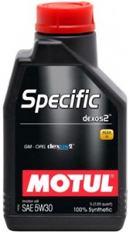Масло моторное 100% синтетическое д/авто 860011/SPECIFIC DEXOS2 SAE 5W30 (1L)/ MOTUL 102638 (фото 1)