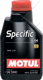 Масло моторное 100% синтетическое д/авто 832701/SPECIFIC LL-04 SAE 5W40 (1L)/ MOTUL 101272 (фото 1)