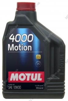 Масло моторное минеральное д/авто 387202/4000 MOTION SAE 10W30 (2L)/ MOTUL 100333 (фото 1)