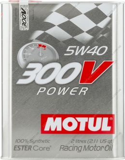 Масло моторное 100% синтетичне эстеровое д/авто 825602/300V POWER SAE 5W40 (2L)/103132 = MOTUL 104242 (фото 1)