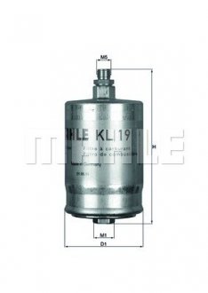 Фильтр топливный Daimler MAHLE KL 19 (фото 1)