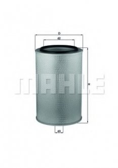 Фільтр повітря ORIGINAL MAHLE LX 626 (фото 1)