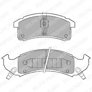 Гальмівні колодки дискові BUICK/CADILLAC/CHEVROLET/PONTIAC "F "90>> запчасти Delphi LP897 (фото 1)