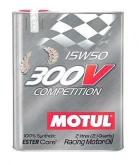 Масло моторное 100% синтетичне эстеровое д/авто 825722/300V COMPETITION SAE 15W50 (20L)/ MOTUL 103978 (фото 1)