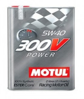 Масло моторное 100% синтетичне эстеровое д/авто 825622/300V POWER SAE 5W40 (20L)/ MOTUL 103981 (фото 1)