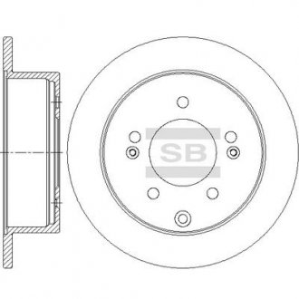 Диск тормозной KIA CERATO II SALOON (TD) 1.6 задн. Hi-Q (SANGSIN) SD2042 (фото 1)