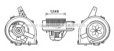 Вентилятор салону AUDI, VW (вир-во) AVA COOLING ST8044 (фото 1)