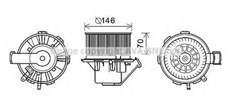 Вентилятор салона MB, VW AVA COOLING MS8648 (фото 1)