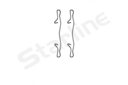 Ремонтный комплект тормозных колодок STARLINE BD PR14 (фото 1)