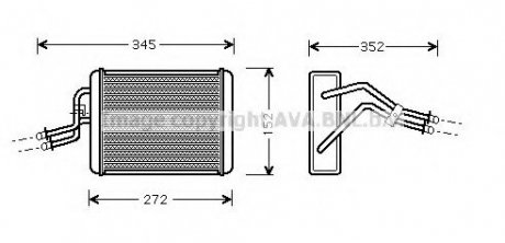 Радіатор печки +AC [OE. 4166487] AVA COOLING FD 6317 (фото 1)