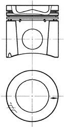 Поршень KOLBENSCHMIDT 94 345 600 (фото 1)