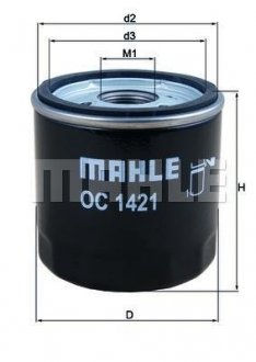 Масляный фильтр MAHLE / KNECHT OC1421 (фото 1)