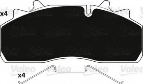 Колодки тормозные 210,2x79,6x30 Valeo 882228 (фото 1)