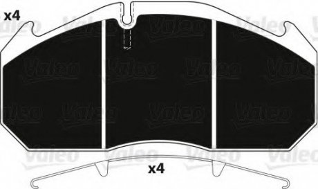 Колодки тормозные 249x118,1x28 Valeo 882211 (фото 1)