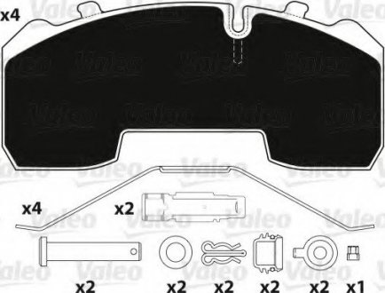 Колодки тормозные 210,4x92,5x30 Valeo 882207 (фото 1)