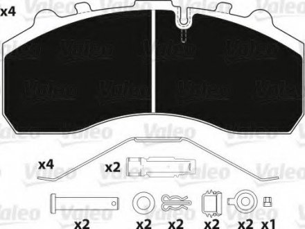 Колодки тормозные 247,4x109,5x30 Valeo 882200 (фото 1)