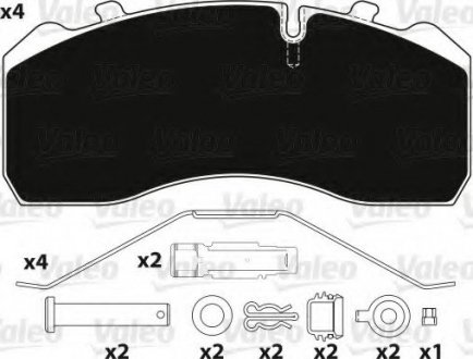 Колодки тормозные 210,4x92,5x30 Valeo 882204 (фото 1)