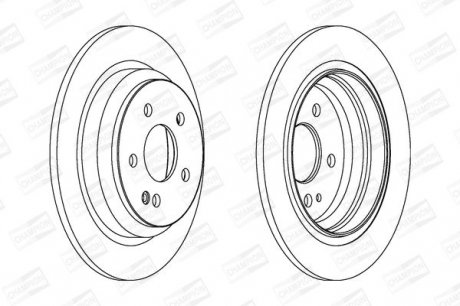 Диск гальмівний задній (кратно 2) MB Viano (W639) (03-), Vito / Mixto Van (W639) (03-) CHAMPION 562263CH (фото 1)