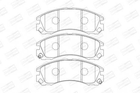 Колодка торм. MITSUBISHI LANCER VI (CK/P A), OUTLANDER, PAJERO II (V2 W) передн. CHAMPION 572447CH (фото 1)