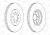 Диск тормозной AUDI A3, SEAT TOLEDO, SKODA FABIA, OCTAVIA, VW передн., вент. CHAMPION 562041CH (фото 1)