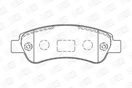 Фото колодки гальмівні дискові Citroen Jumper II/ Fiat Ducato (06-) CHAMPION 573274CH Колодки гальмівні дискові Citroen Jumper II/ Fiat Ducato (06-) CHAMPION 573274CH
