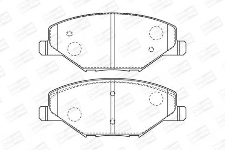 Колодка торм. SKODA FABIA 1.2-1.6 2007-2014, VW POLO 1.6 2010- передн. CHAMPION 573601CH (фото 1)
