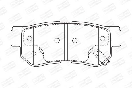 Фото колодки гальмівні дискові задні Hyundai Elantra IV, Santa Fe I, Tucson (04-10)/ Kia Sportage II CHAMPION 572557CH Колодки гальмівні дискові задні Hyundai Elantra IV, Santa Fe I, Tucson (04-10)/ Kia Sportage II CHAMPION 572557CH