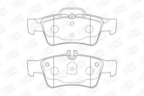 Колодка торм. MB C-CLASS (W203, S203), CLS (C219), E-CLASS задн. CHAMPION 571989CH (фото 1)