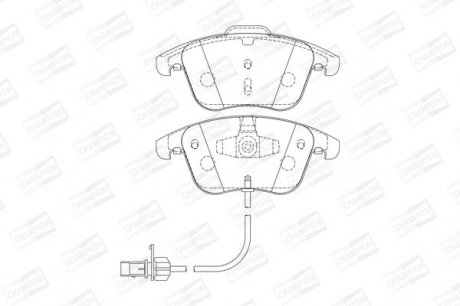 Колодка торм. SEAT ALHAMBRA 2010-;VW SHARAN 2010- передн. CHAMPION 573258CH (фото 1)