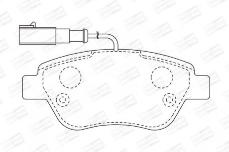 Колодки гальмівні дискові передні FIAT Stilo CHAMPION 573164CH (фото 1)