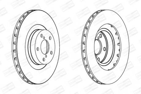 Фото диск гальмівний передній (кртано 2) Subaru Forester (04-12, 08-13, 13-), Legacy (III,IV,V), Outback (03-09, 09-) CHAMPION 562677CH Диск гальмівний передній (кртано 2) Subaru Forester (04-12, 08-13, 13-), Legacy (III,IV,V), Outback (03-09, 09-) CHAMPION 562677CH