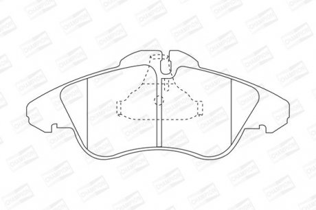 Колодка торм. MB SPRINTER 2-t, VW LT 28-35 передн. CHAMPION 571844CH (фото 1)