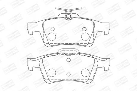 Колодка торм. FORD C-MAX, FOCUS, CITROEN C5 задн. CHAMPION 573732CH (фото 1)