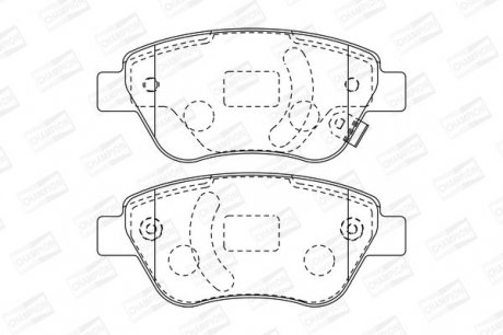 Колодка торм. OPEL CORSA D 1.0-1.4 06- передн. CHAMPION 573204CH (фото 1)