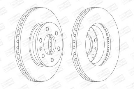 Диск тормозной MB SPRINTER передн., вент. CHAMPION 569136CH (фото 1)
