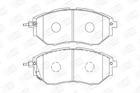 Колодка торм. SUBARU LEGACY IV передн. CHAMPION 572638CH (фото 1)