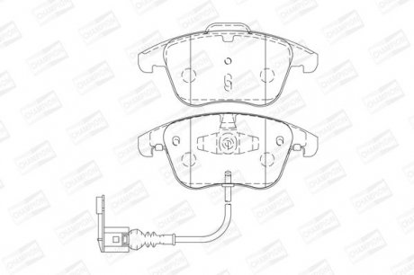 Колодка торм. AUDI Q3 (06/11-) передн. CHAMPION 573246CH (фото 1)