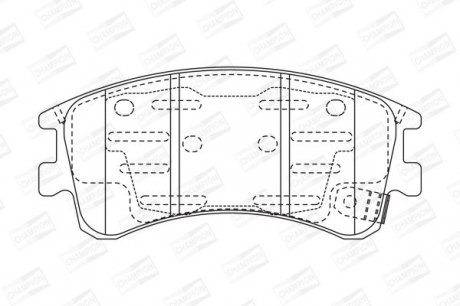 Колодка торм. MAZDA 6 (GG, GY) передн. CHAMPION 572482CH (фото 1)
