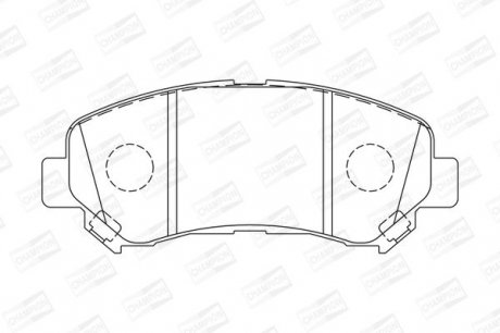 Колодки гальмівні дискові передні Nissan Qashqai all models (07-) CHAMPION 573379CH (фото 1)