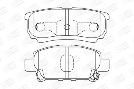 Колодка торм. MITSUBISHI LANCER задн. CHAMPION 572547CH (фото 1)